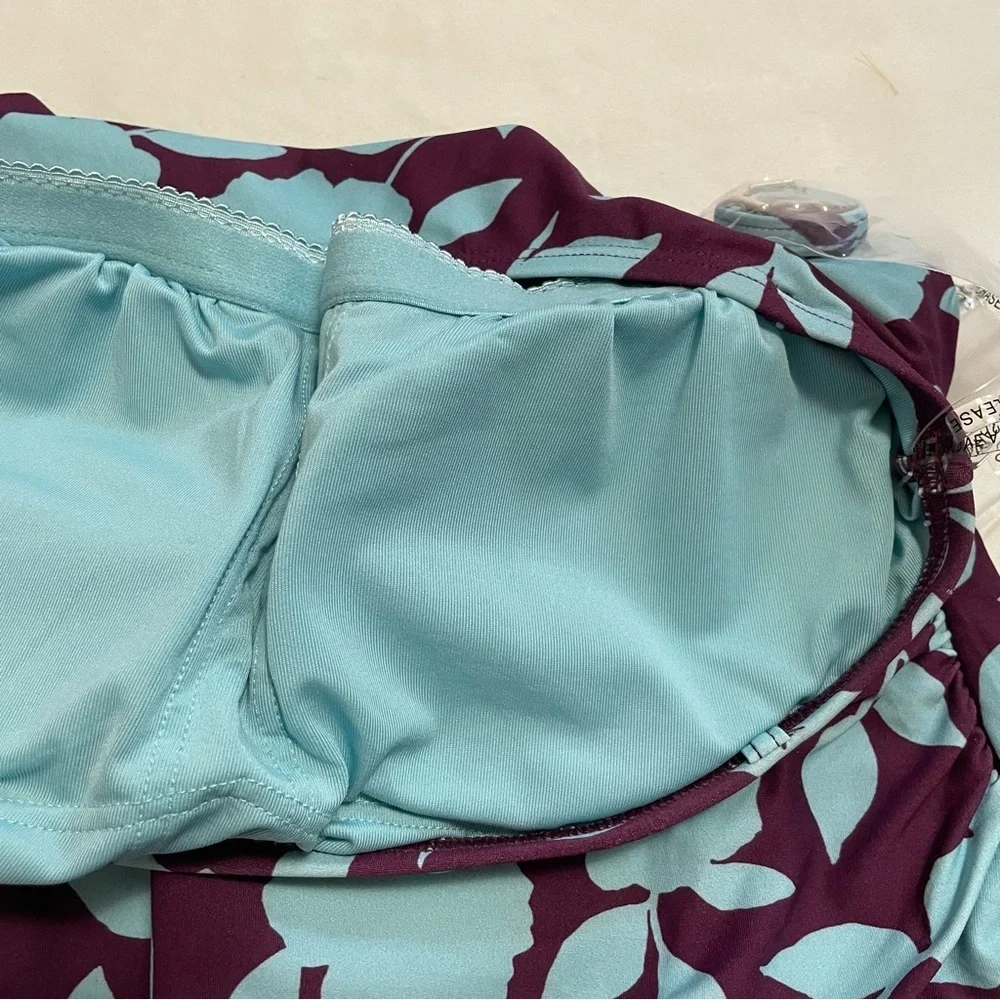 New Kate Spade New York Geranium Grove Buckle One Shoulder Swimsuit Size S